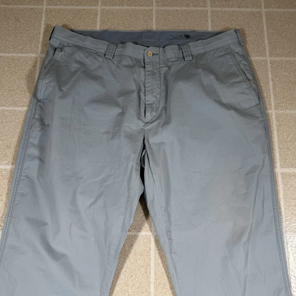 VTG Polo Ralph Lauren Chino Pants 40x30 Light Blue Suffield Straight Pony Preppy